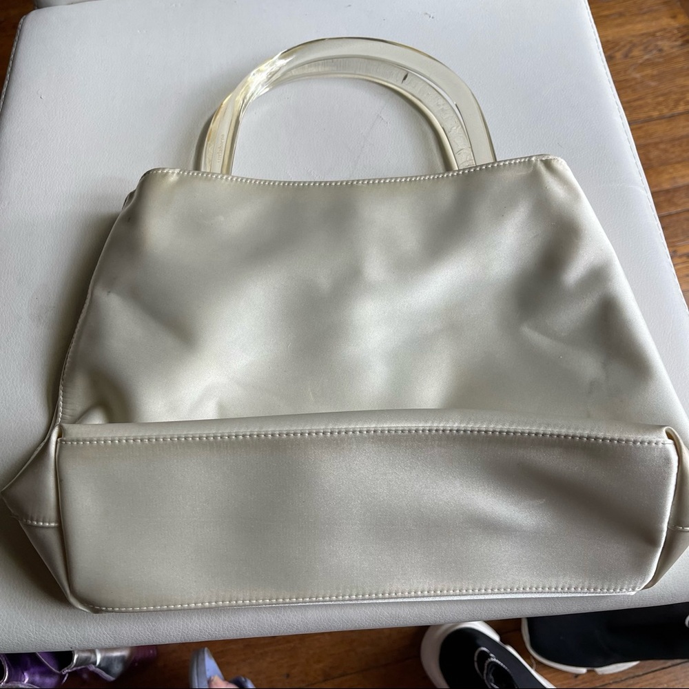 Vintage Liz Claiborne White Silk Purse Y2K